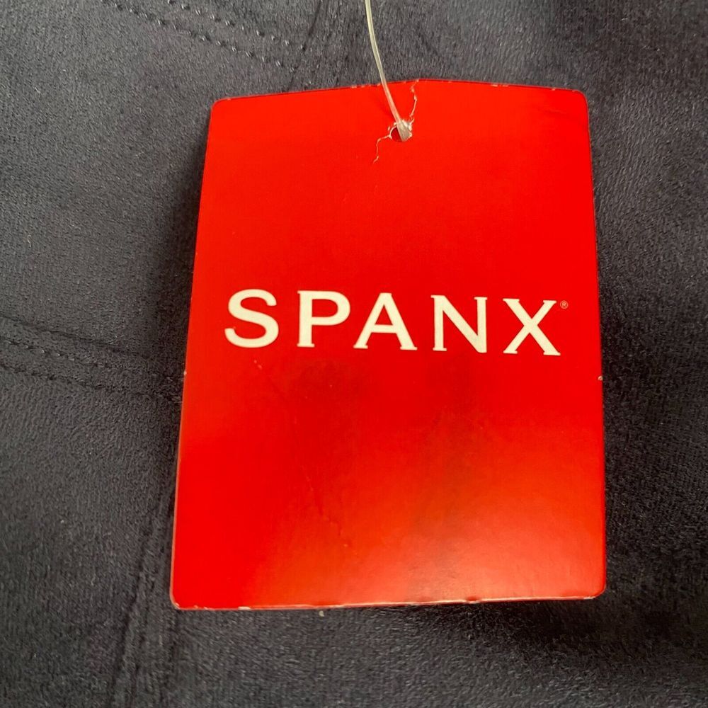 Spanx Women's Faux Suede Leggings Classic Navy Blue High Rise Ankle Size XS NEW - Picture 11 of 14